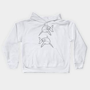 Swimming Great White Sharks Kids Hoodie